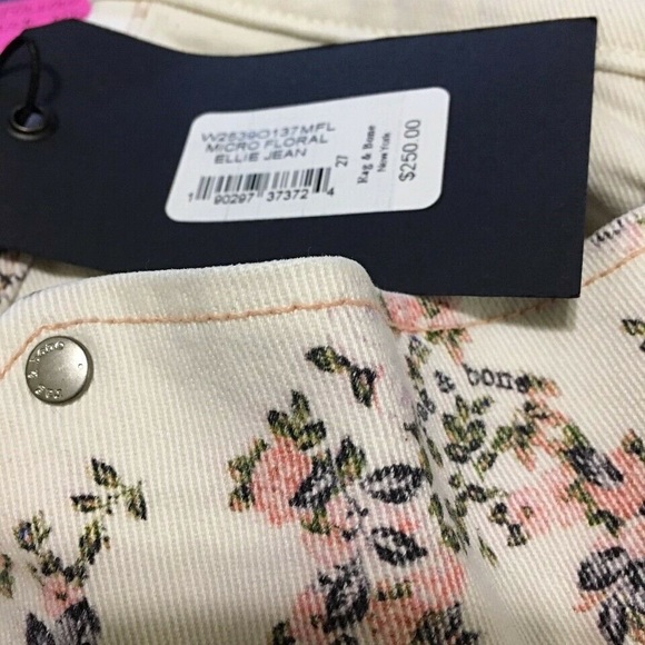 NWT rag & bone Ellie floral jeans - Picture 2 of 8